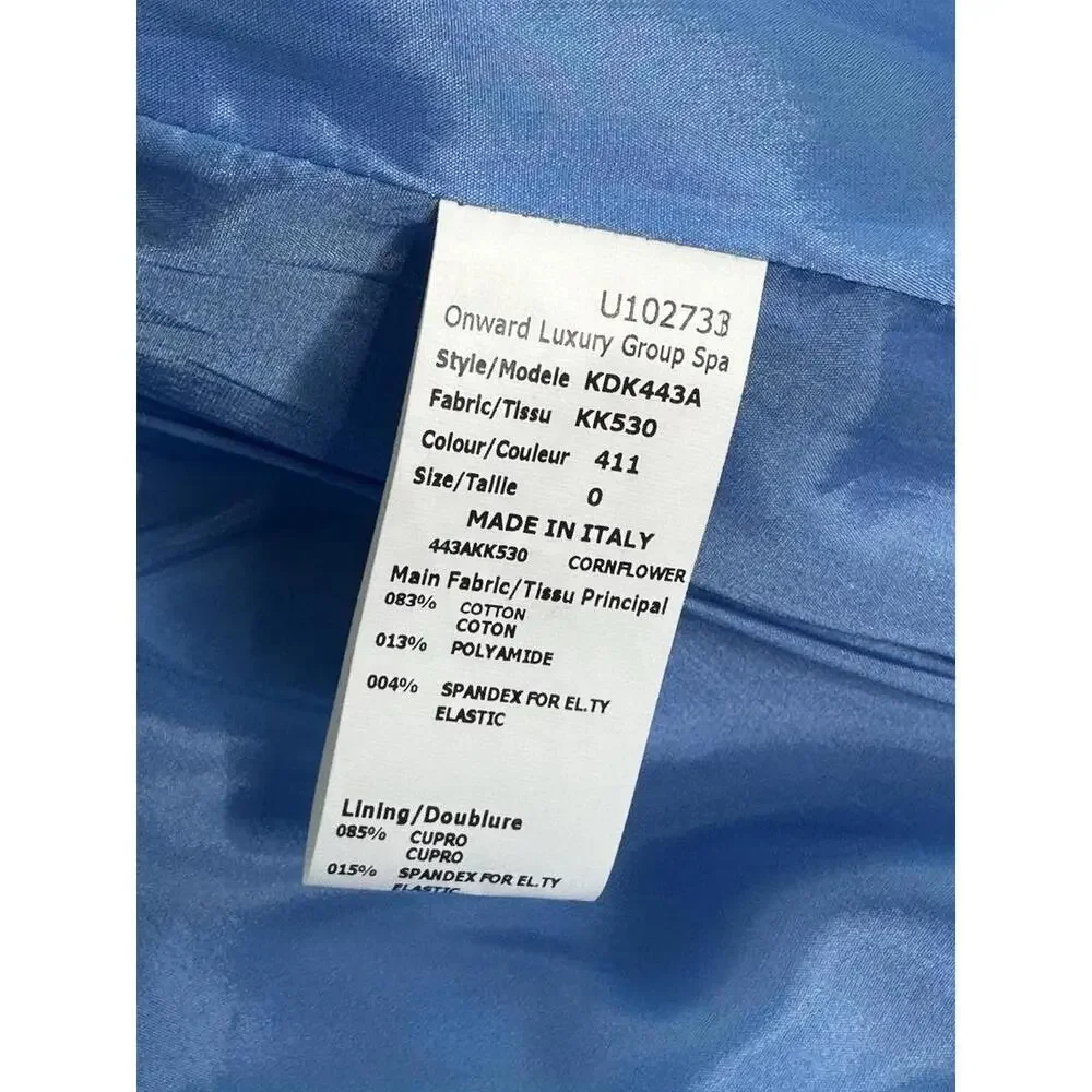 Luxury Michael Kors Collection Jackie O Sleeveless Sheath Dress 0 Buttons Blue - Picture 7 of 8